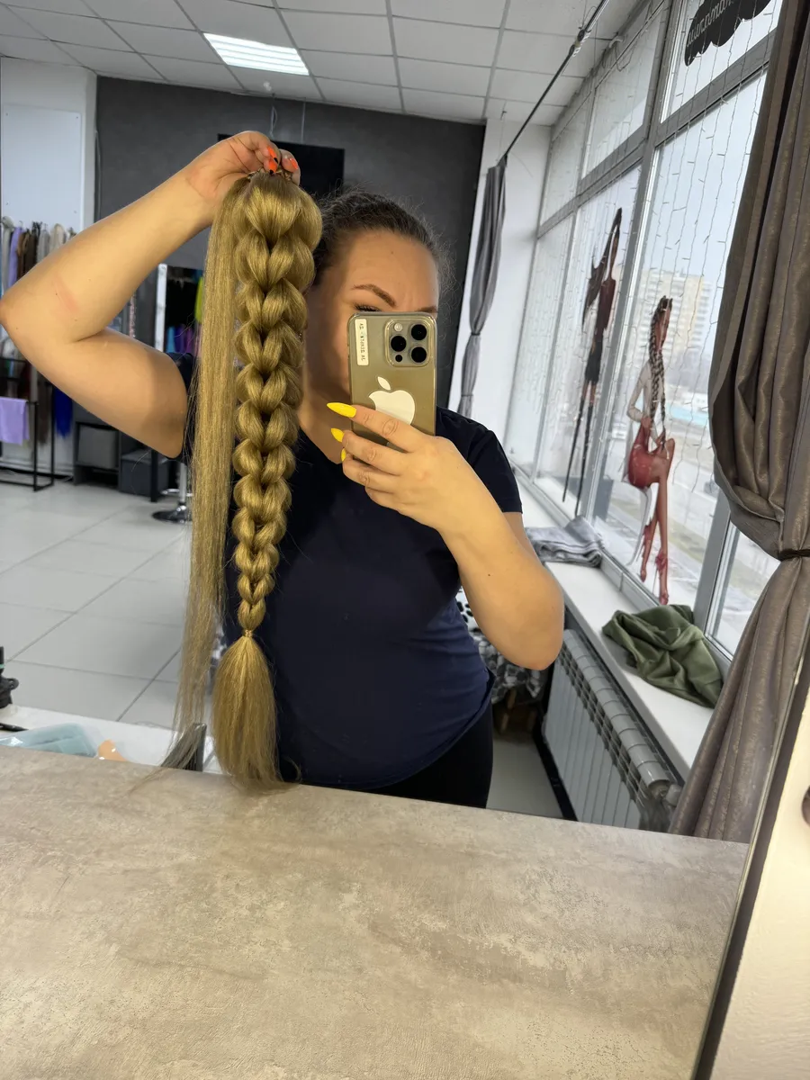 хвост-коса на резинке