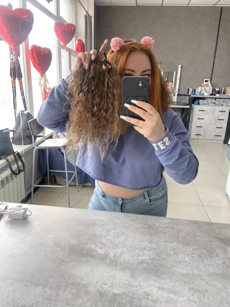 Кудрявый хвост на резинке