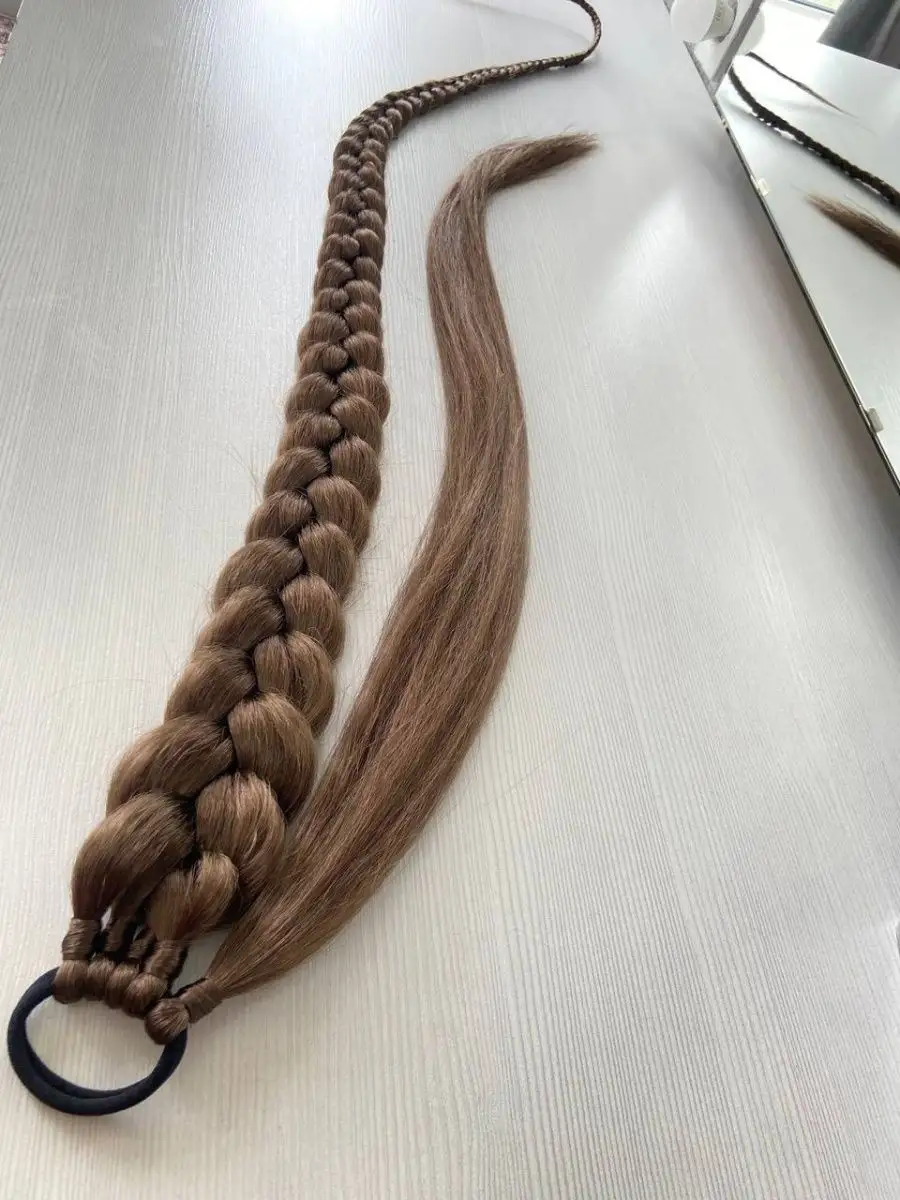 Хвост-коса на резинке