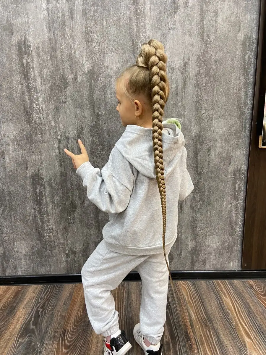 Хвост-коса на резинке