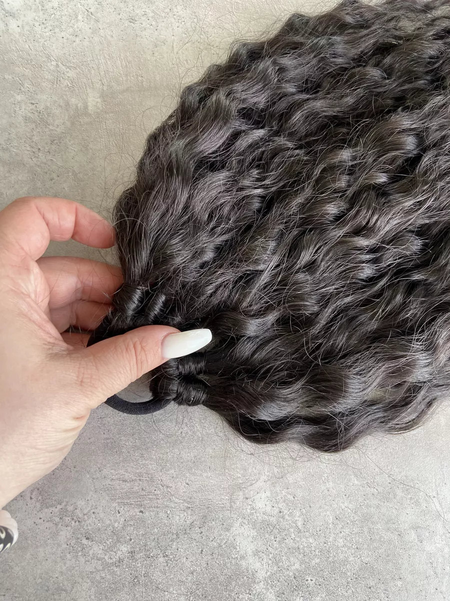 Кудрявый хвост на резинке