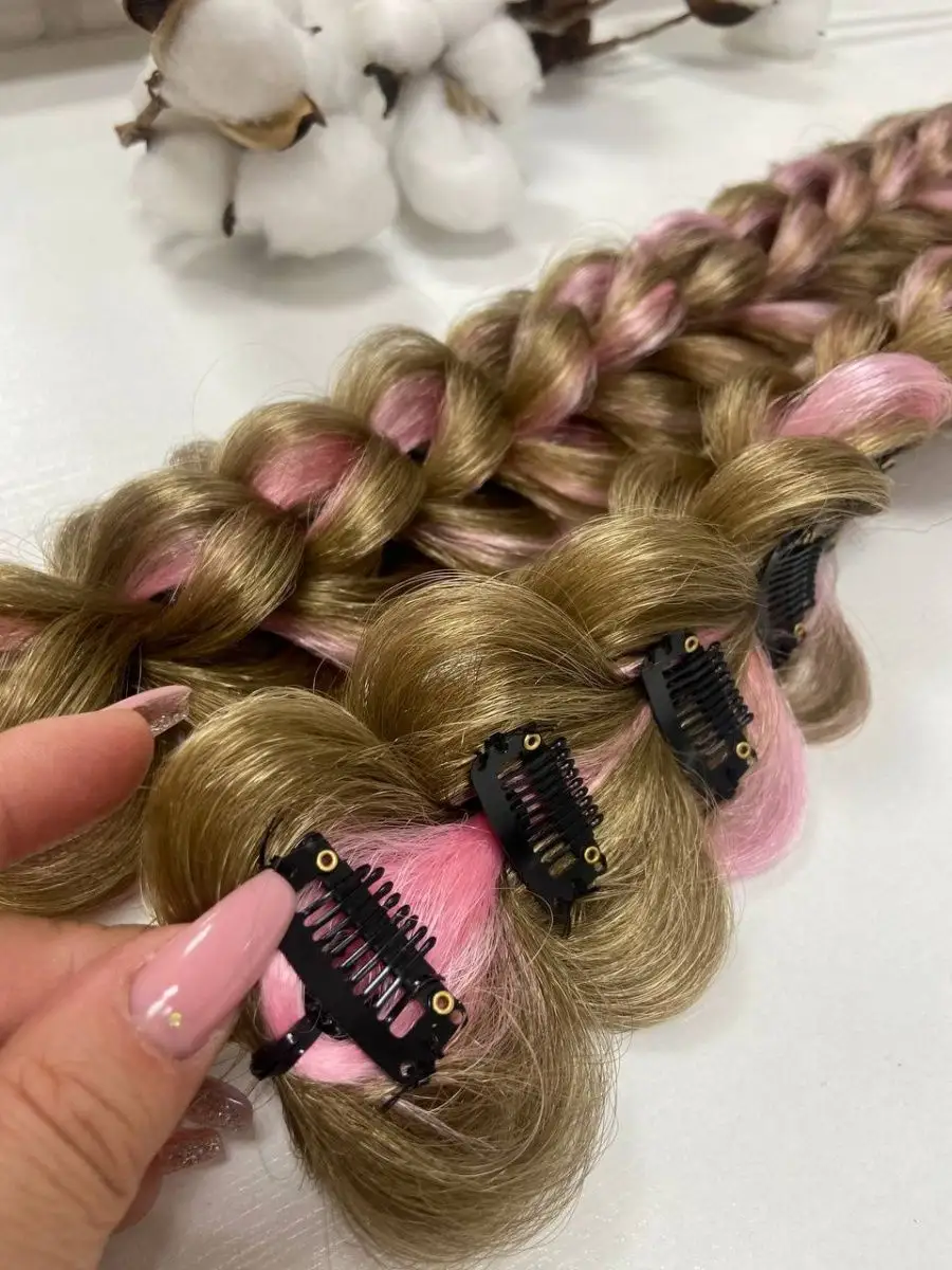 3д косы накладные на заколках