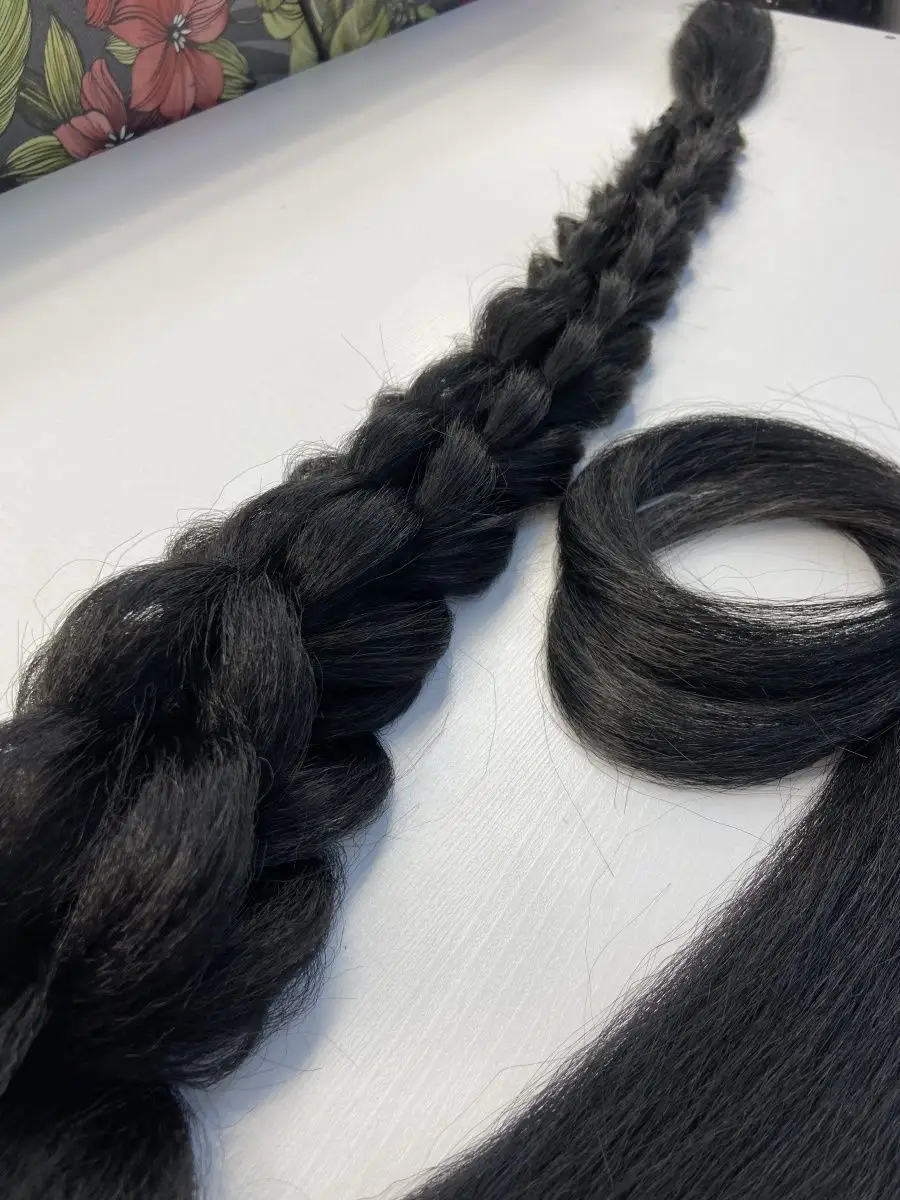 хвост-коса на резинке