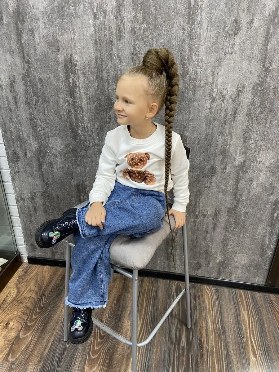 Хвост-коса на резинке