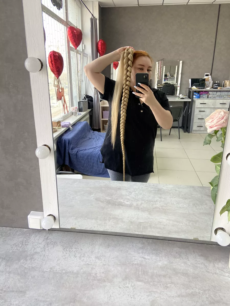 хвост-коса на резинке