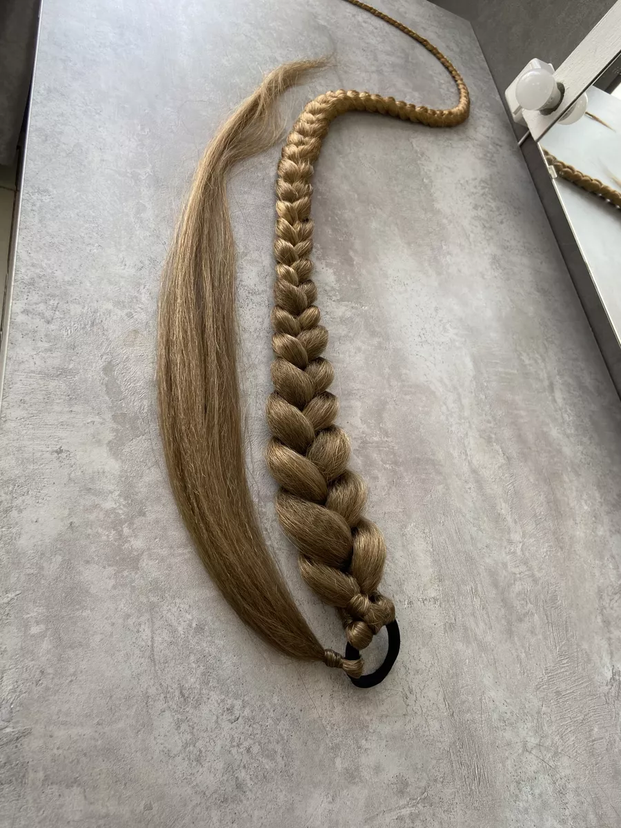 хвост-коса на резинке