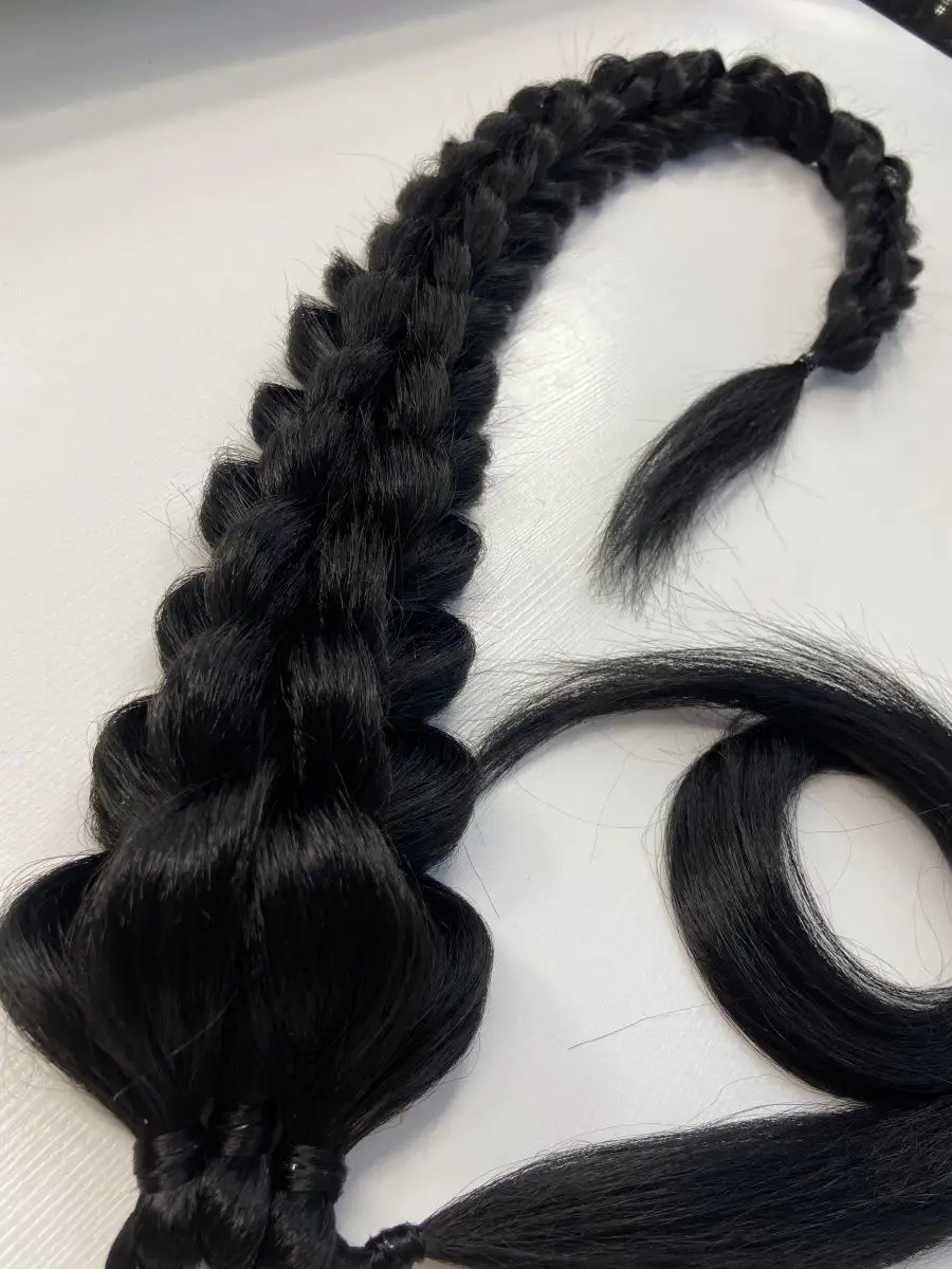 хвост-коса на резинке