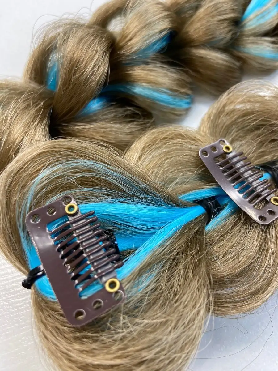 3д косы накладные на заколках