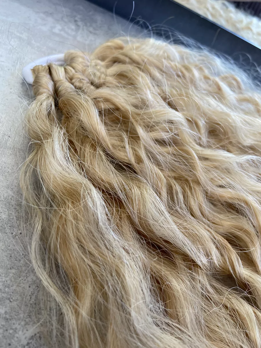 Хвост на резинке кудрявый