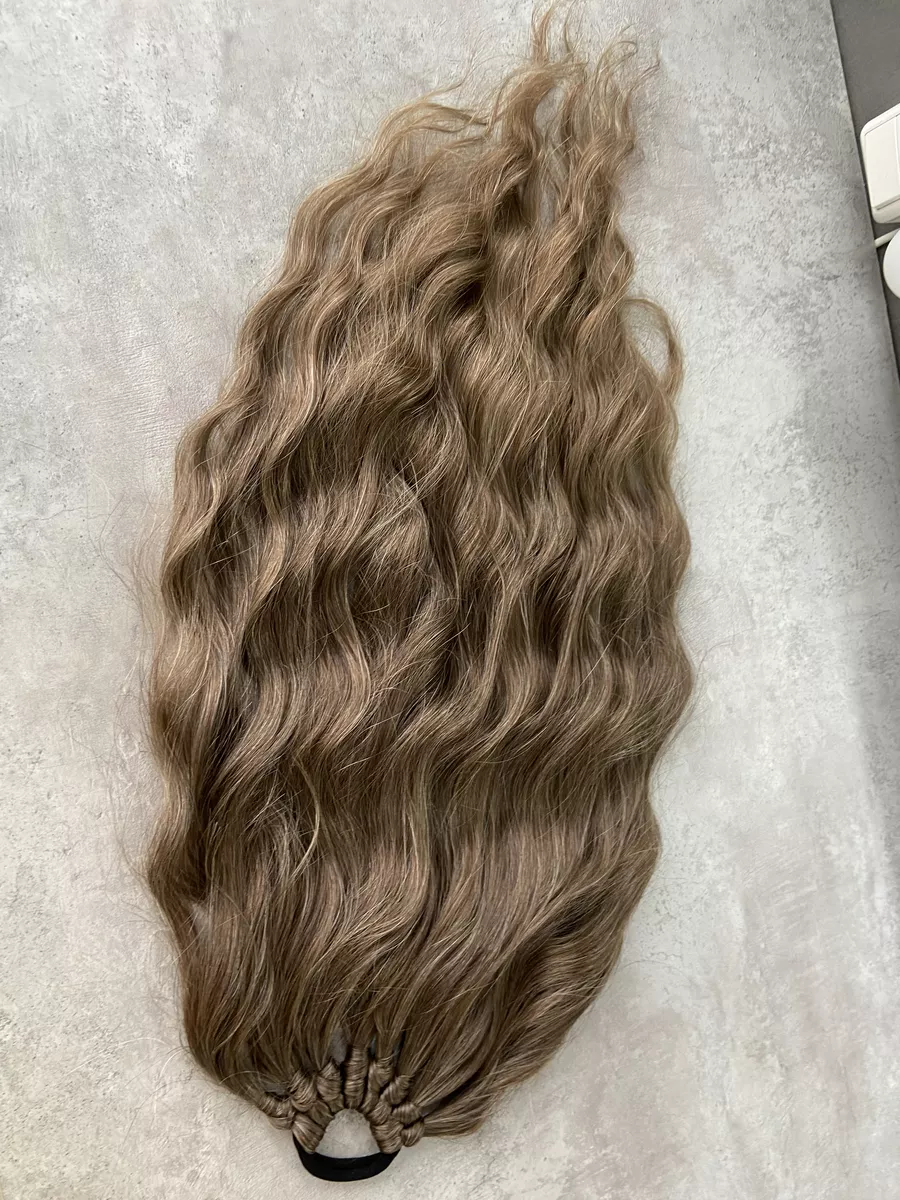 Хвост на резинке волна