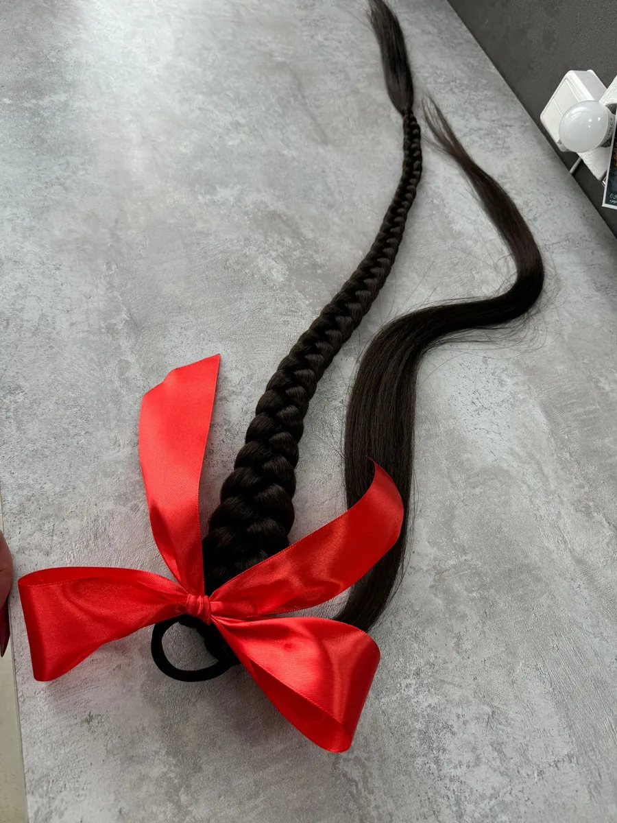 Хвост-коса на резинке