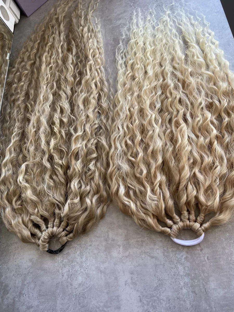 Хвост кудрявый на резинке