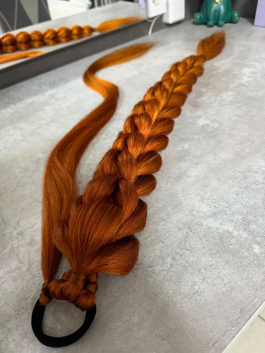 Хвост-коса на резинке