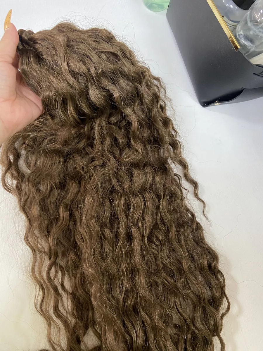 Хвост кудрявый на резинке