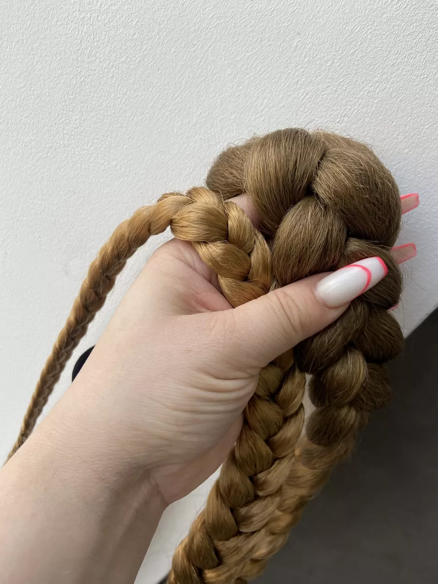 хвост-коса на резинке