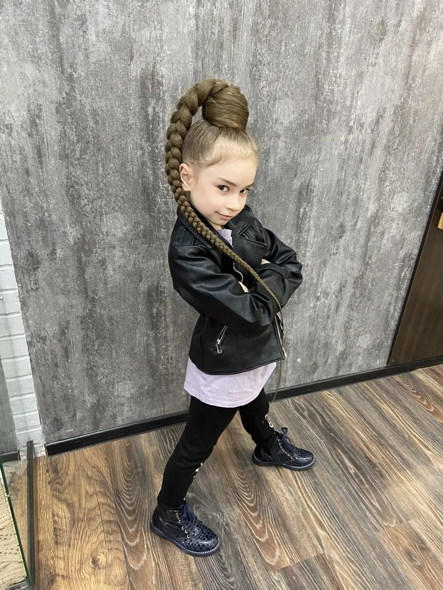 Хвост-коса на резинке