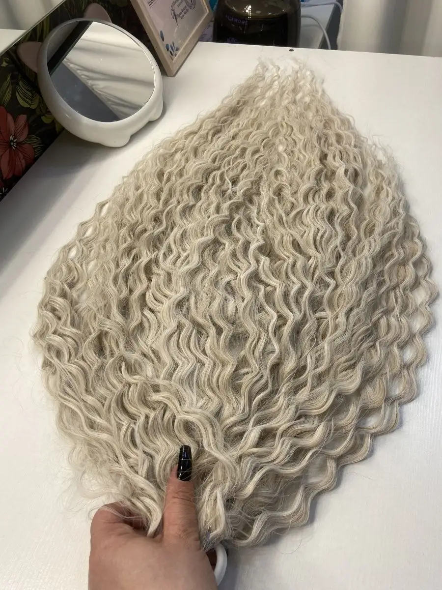 Хвост кудрявый на резинке