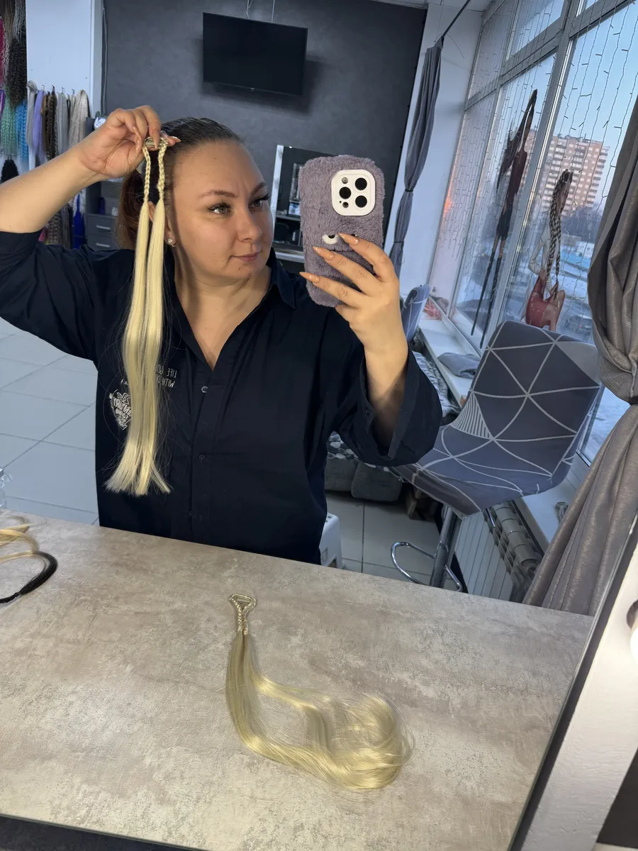 косы на заколках