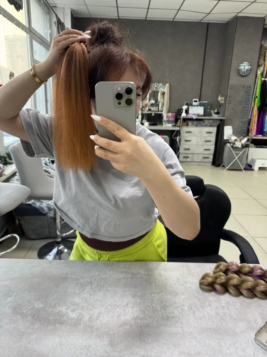 Хвост из канекалона на резинке