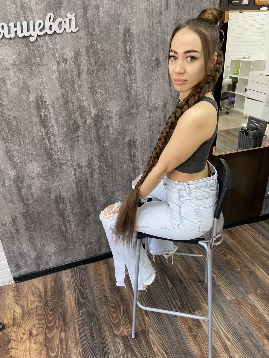 Хвост-коса на резинке