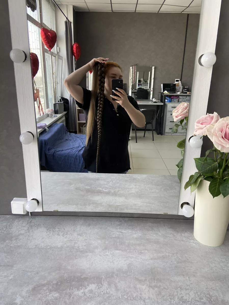 хвост-коса на резинке