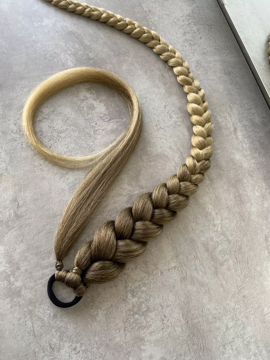 хвост-коса на резинке