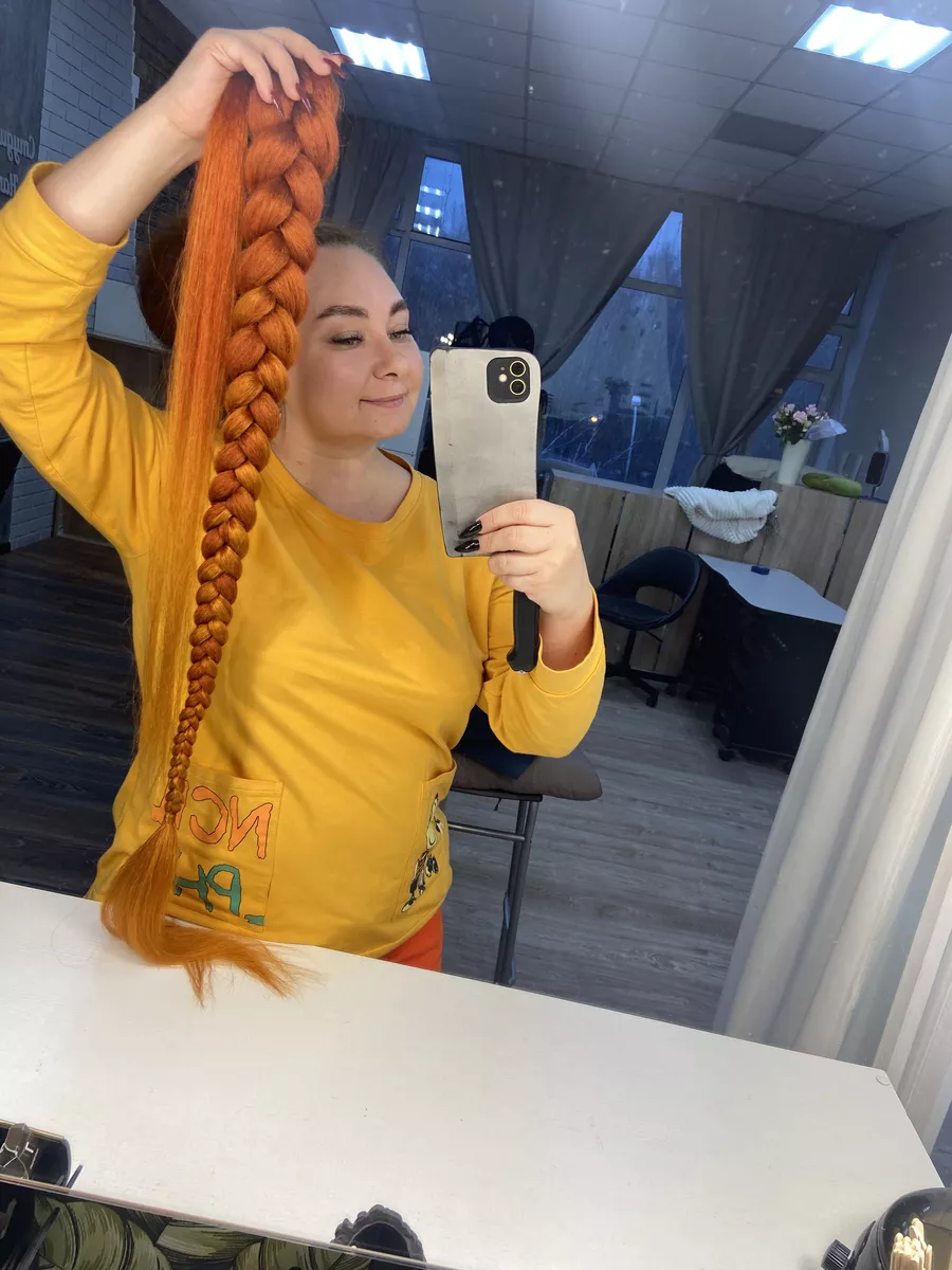 Хвост-коса на резинке