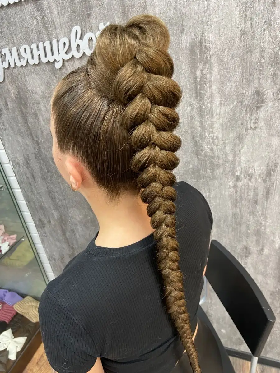 Хвост-коса на резинке