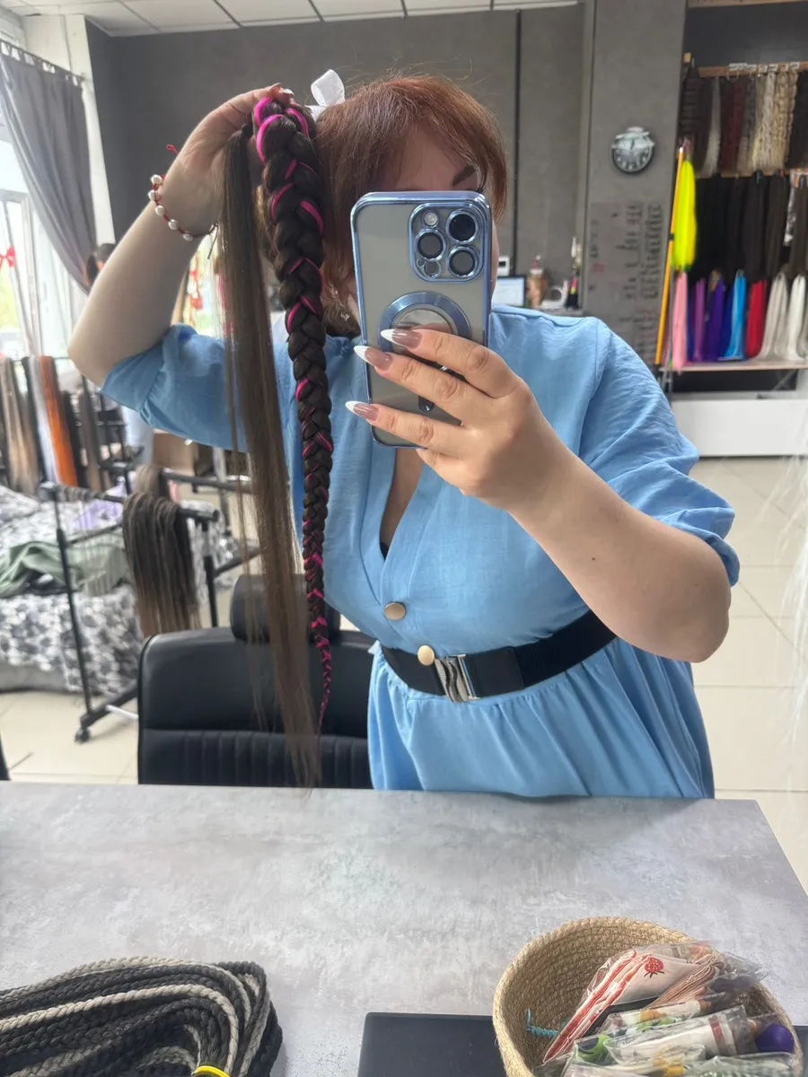 Хвост-коса на резинке