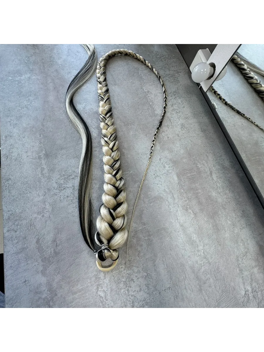 Хвост-коса на резинке