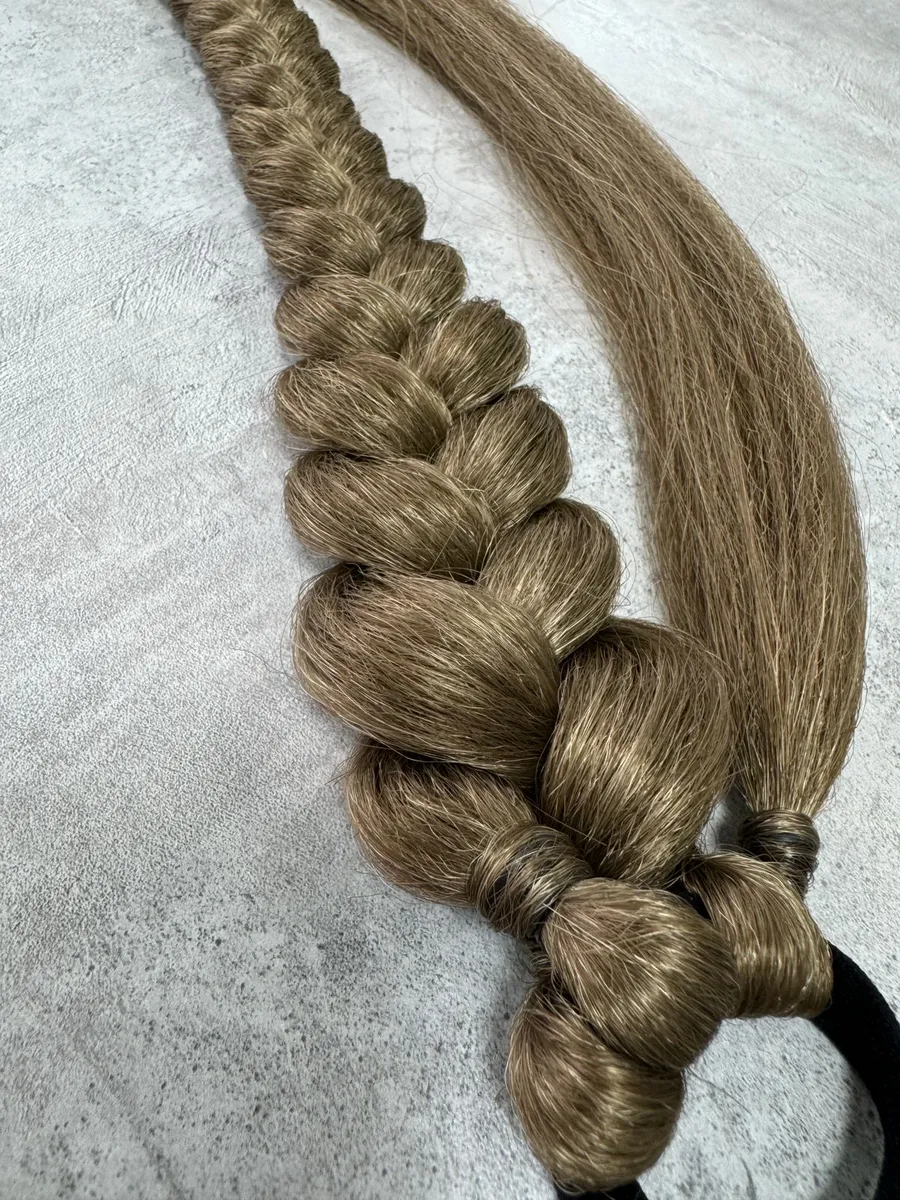 хвост-коса на резинке