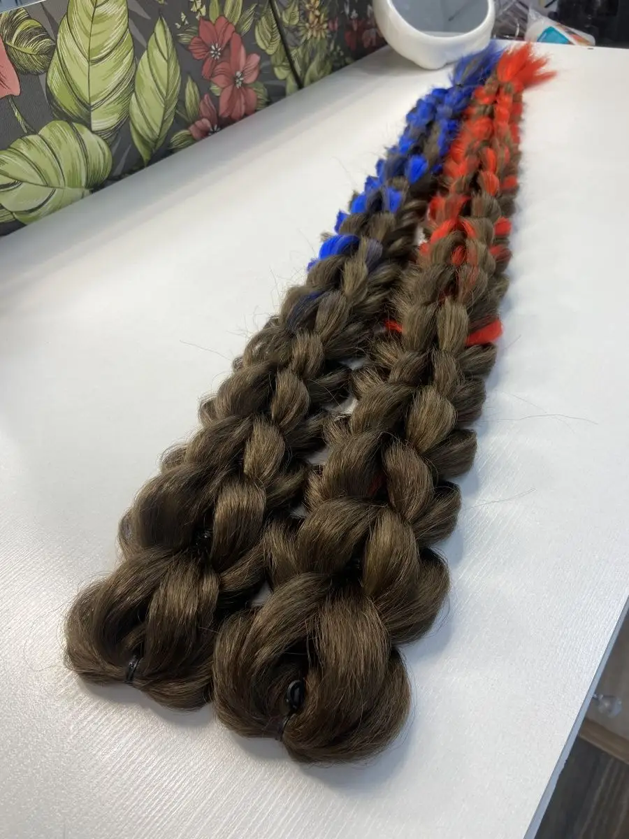 3д косы накладные на заколках