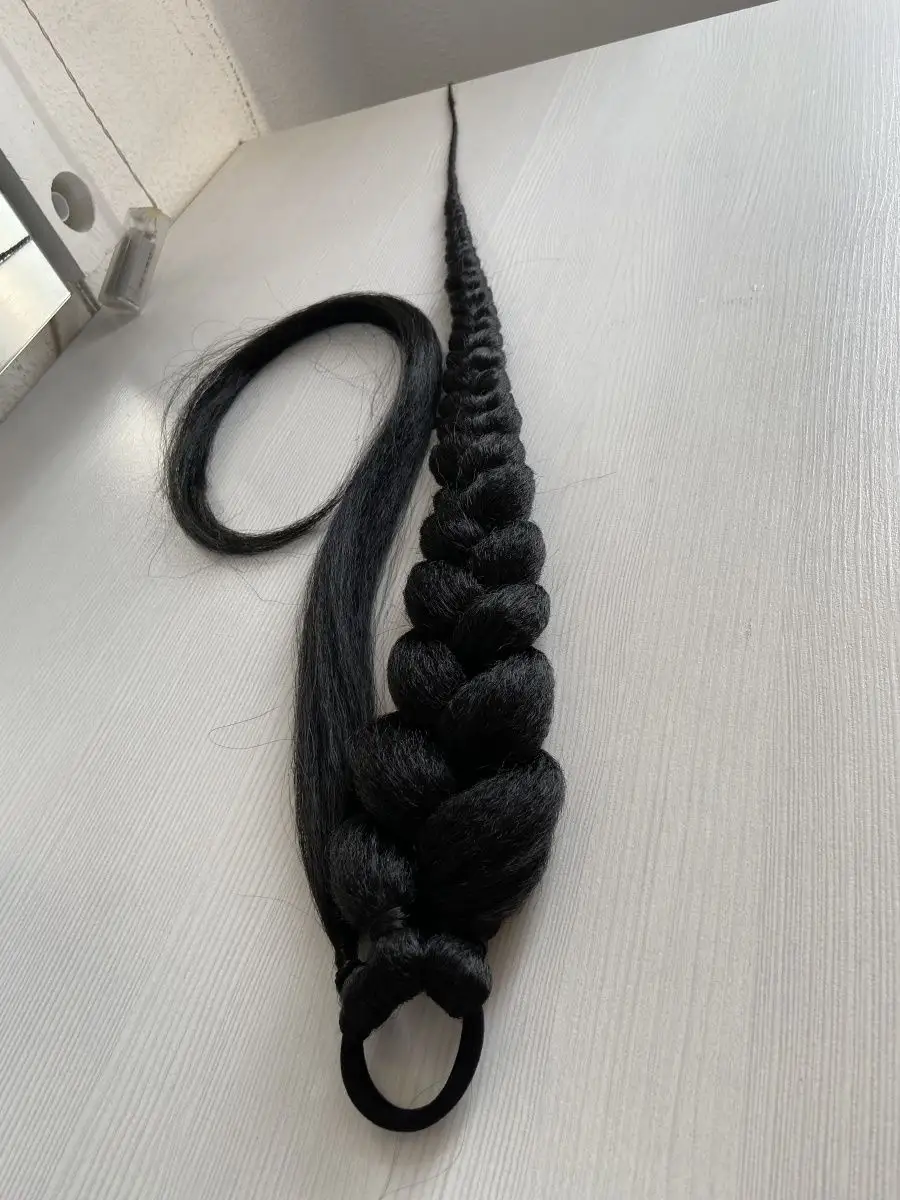 хвост-коса на резинке