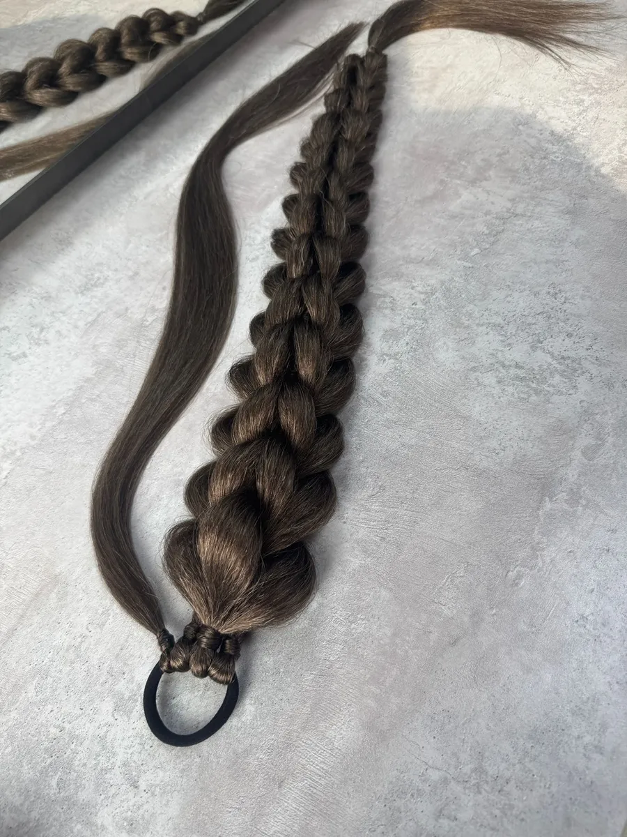 Хвост-коса на резинке