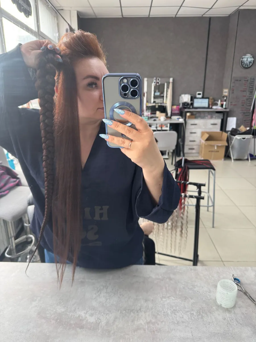 Хвост-коса на резинке