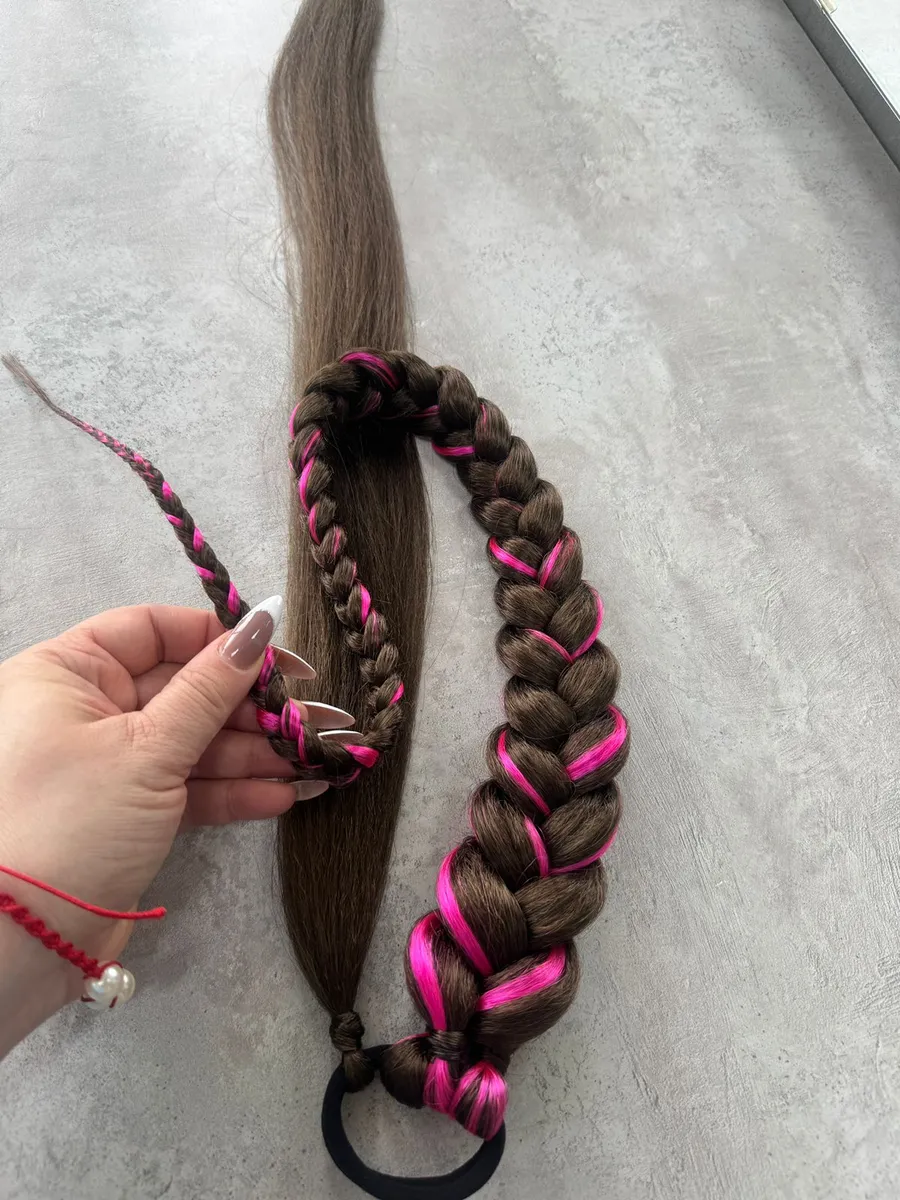 Хвост-коса на резинке