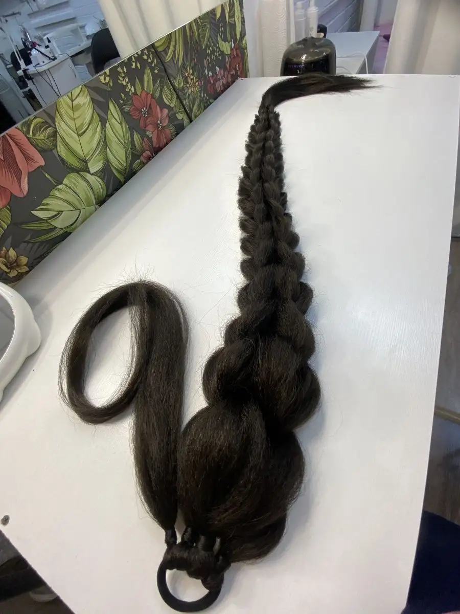 хвост-коса на резинке