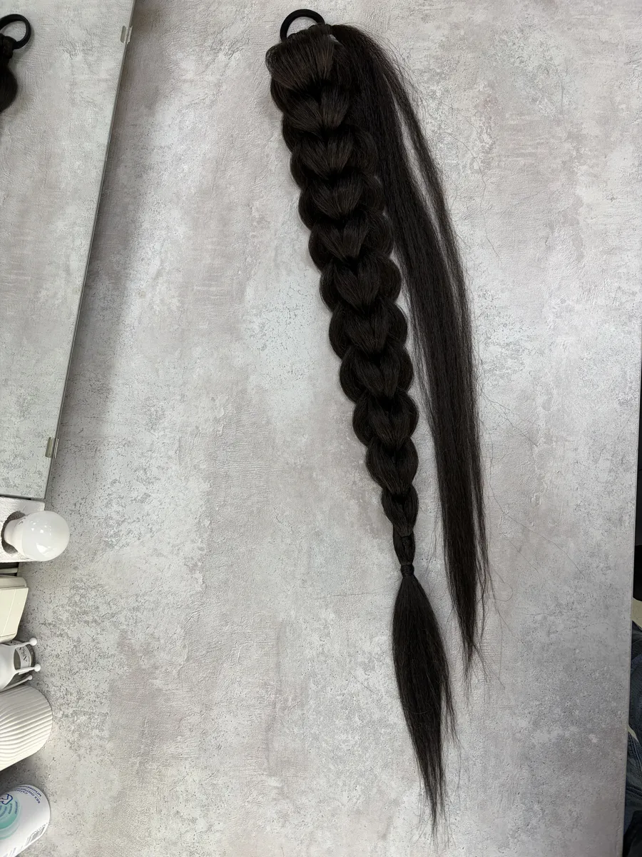 Хвост-коса на резинке