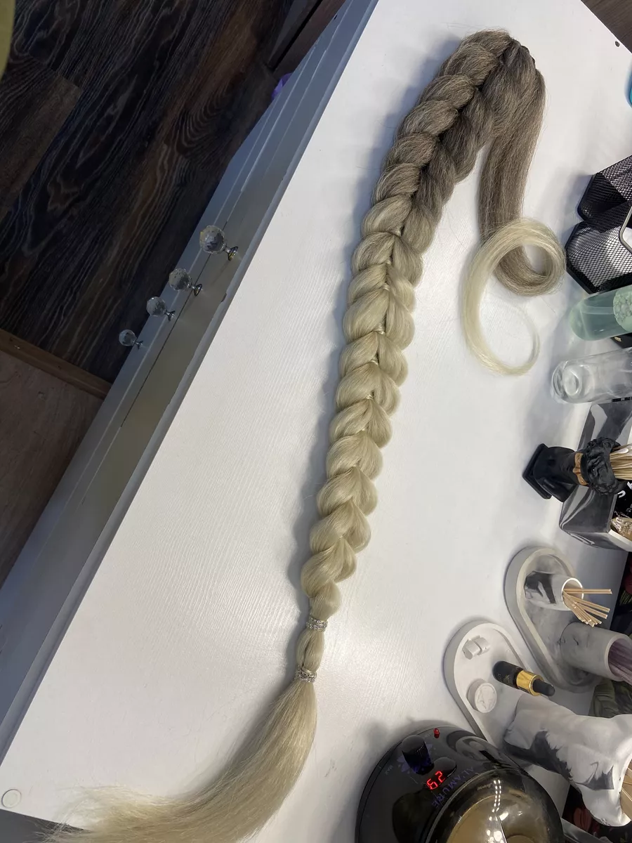 хвост-коса на резинке