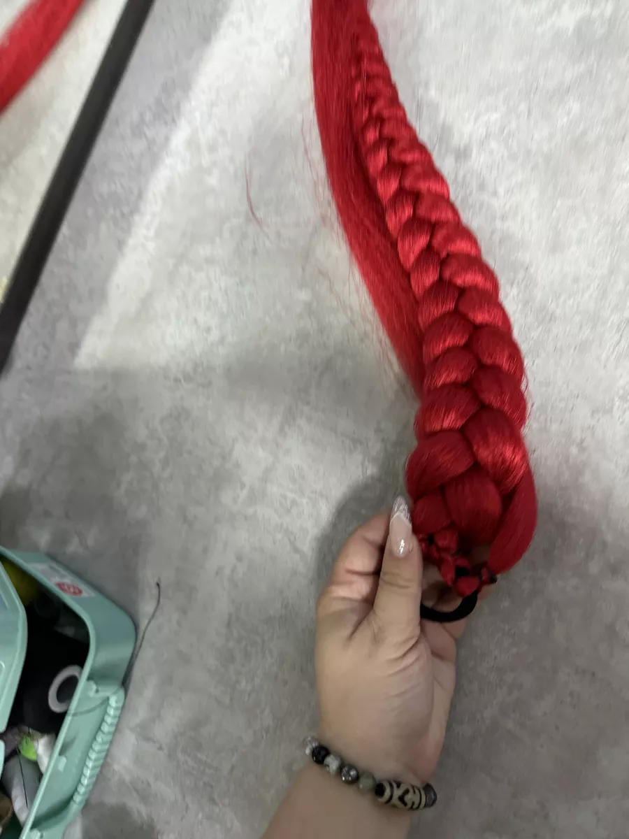 хвост-коса на резинке