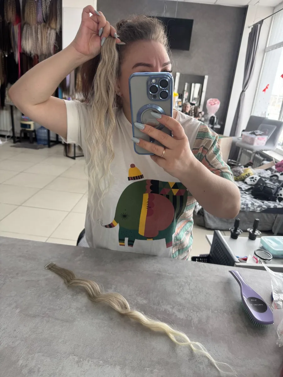 Пряди на заколках