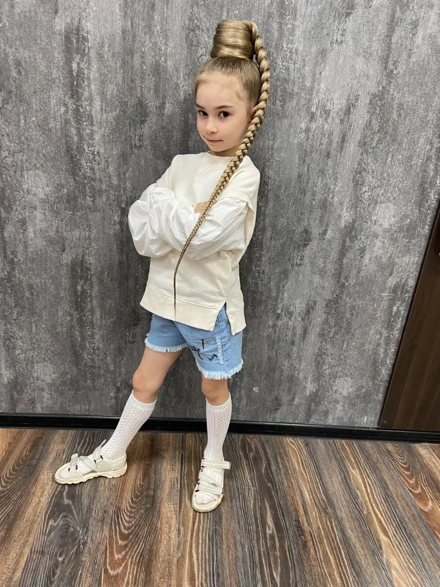 Хвост-коса на резинке