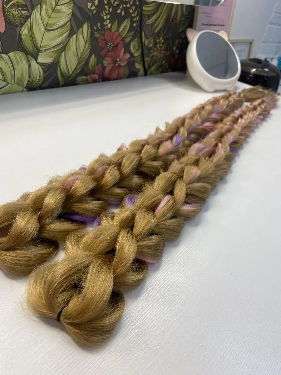 3д косы накладные на заколках