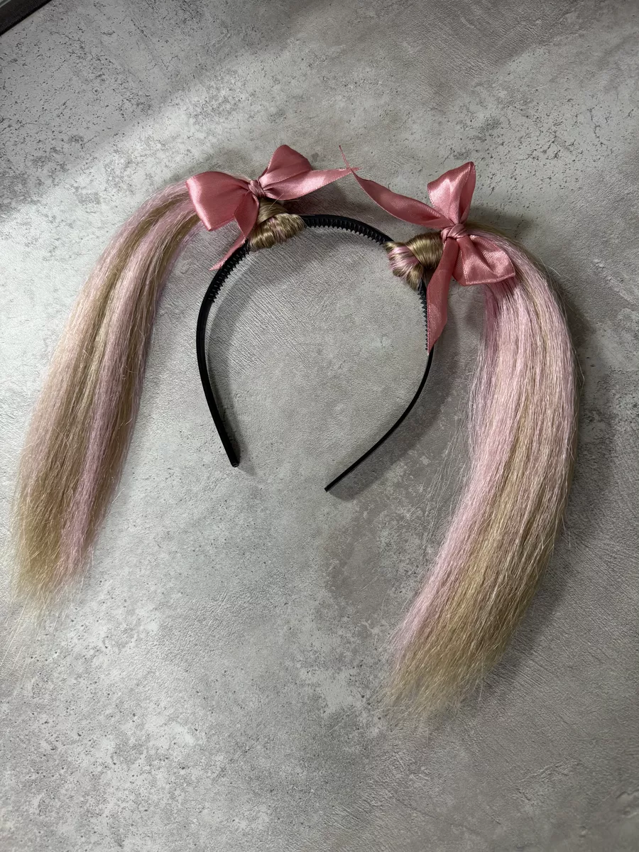 Ободок с хвостиками