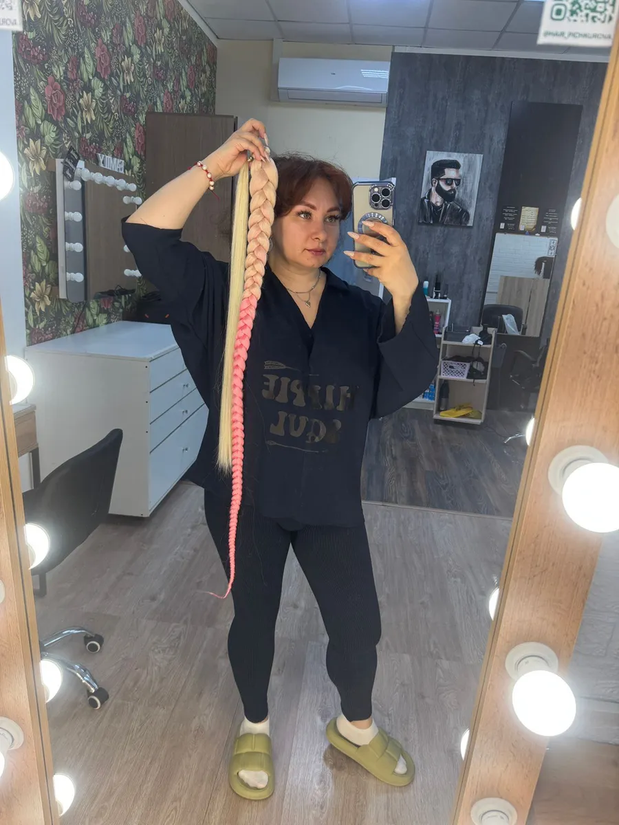 Хвост-коса на резинке