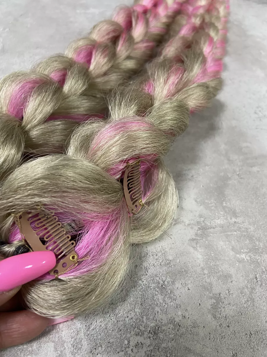 3д косы накладные на заколках