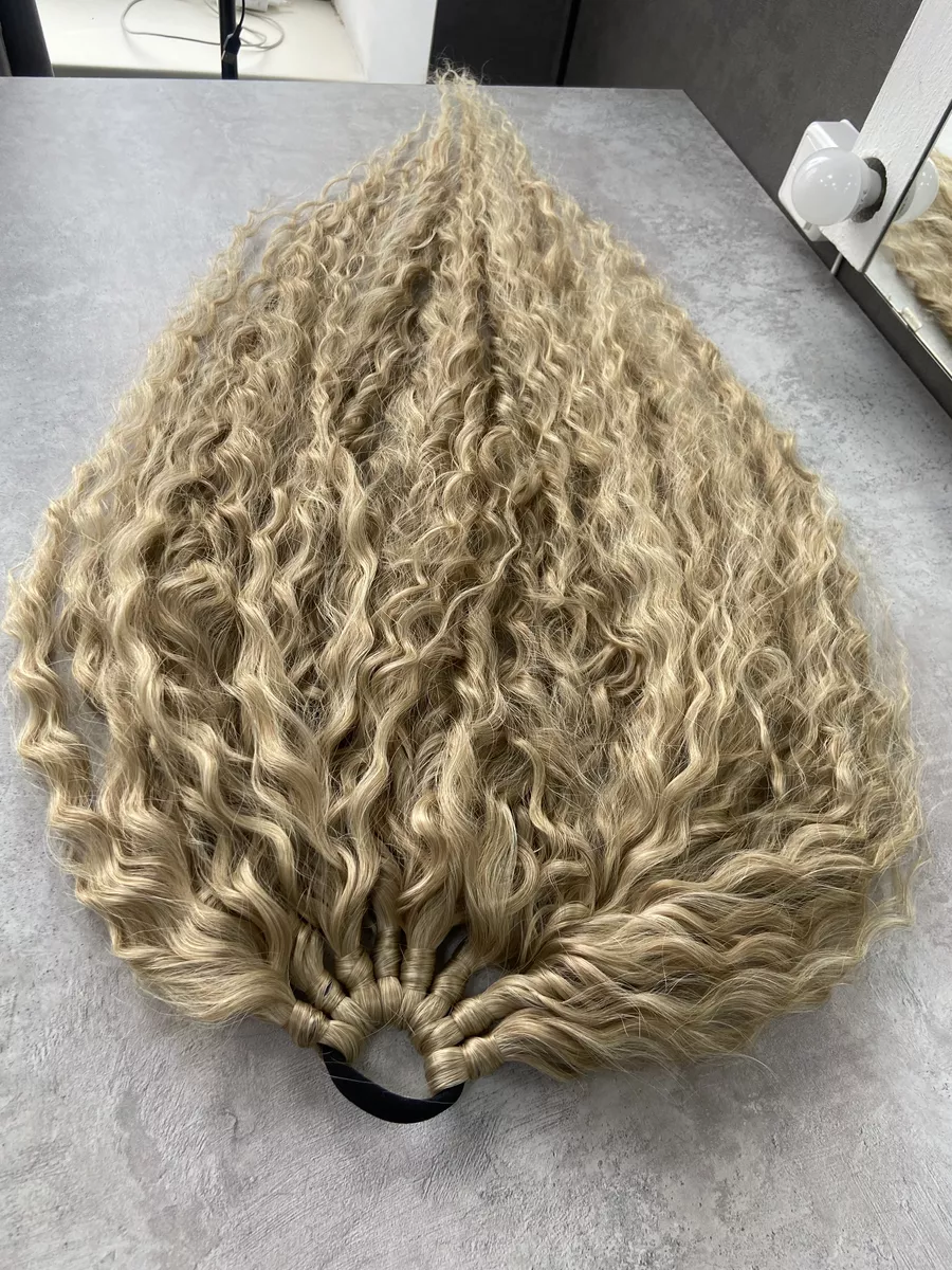 Хвост кудрявый на резинке