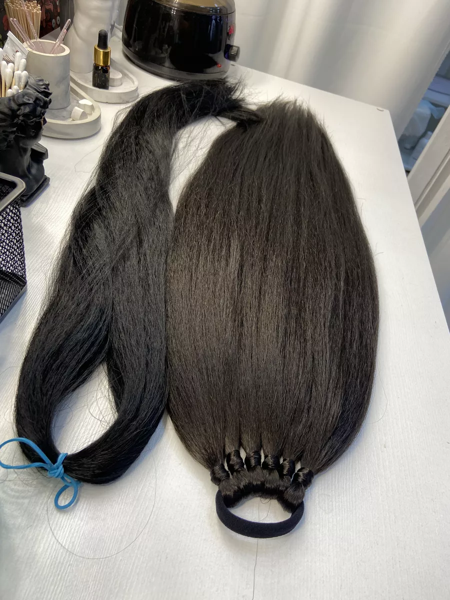 Хвост из канекалона на резинке