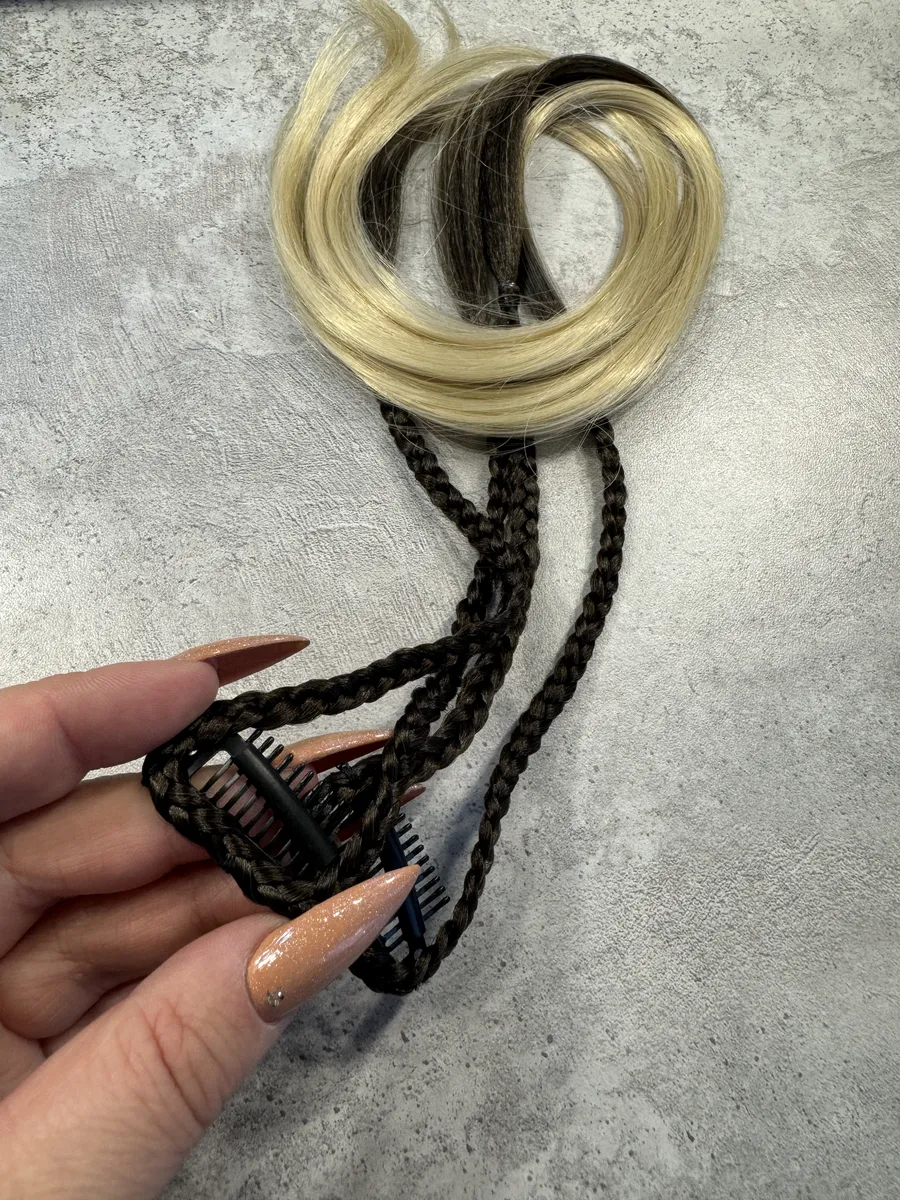 косы на заколках