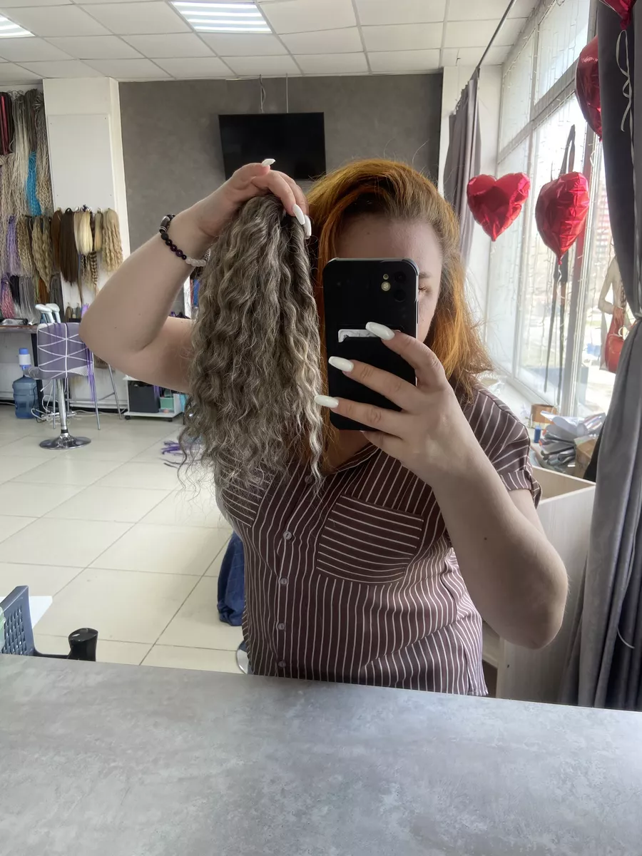 Кудрявый хвост на резинке